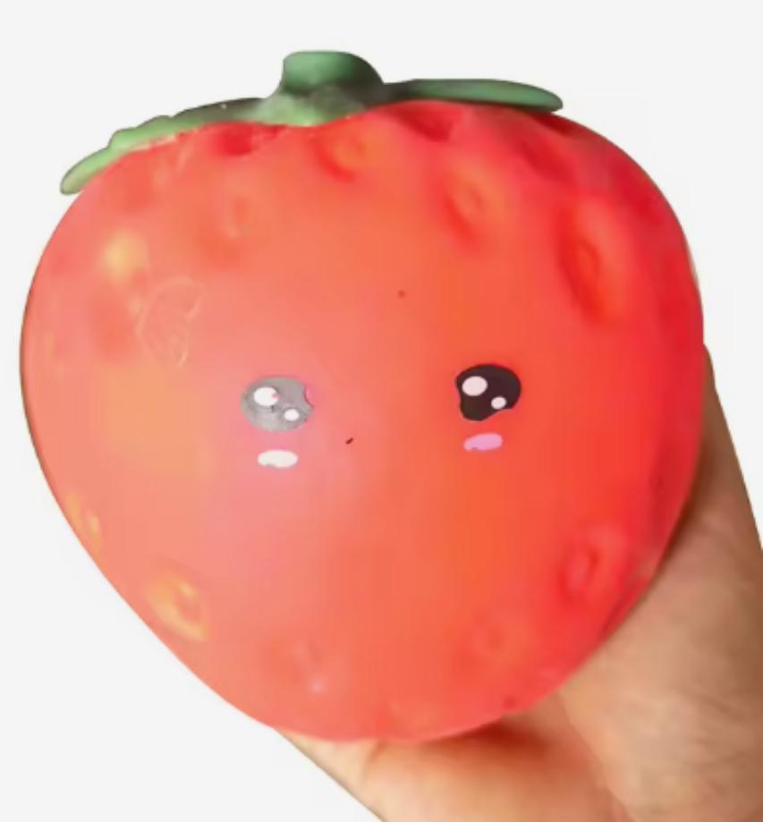 Giant Squeeze Strawberry Face Squishy
