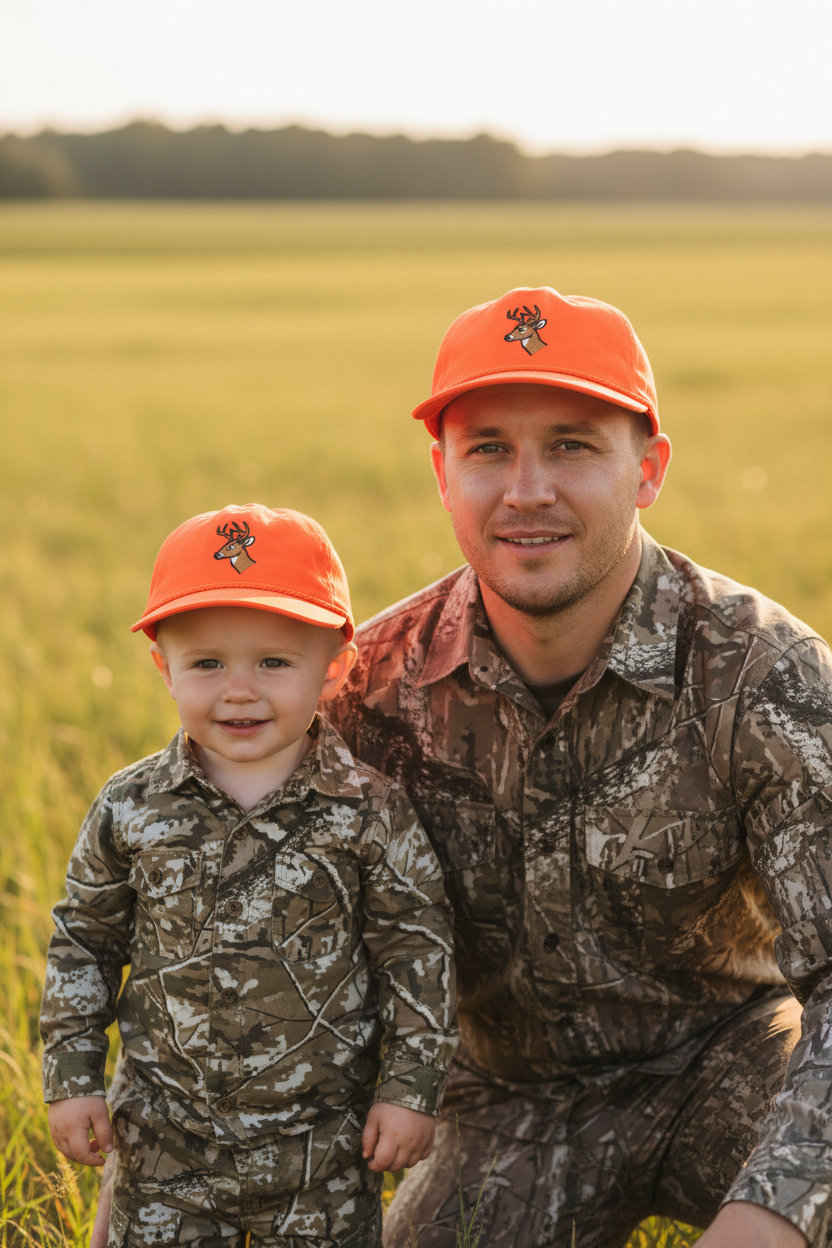 Whitetail Deer Rope Cap, Blaze Orange