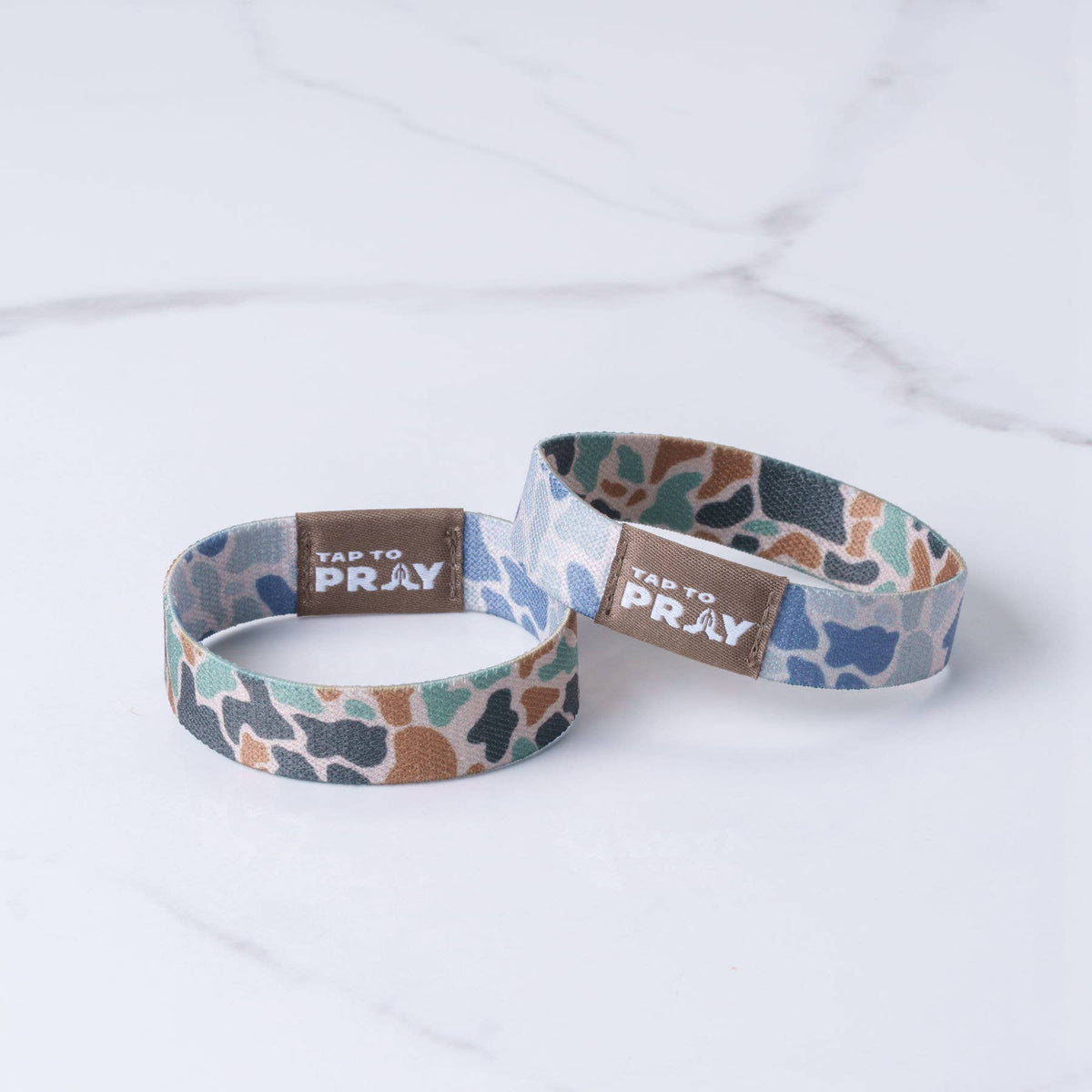 Tap To Pray™ Wristbands - River Rock Camo Classic & Sage