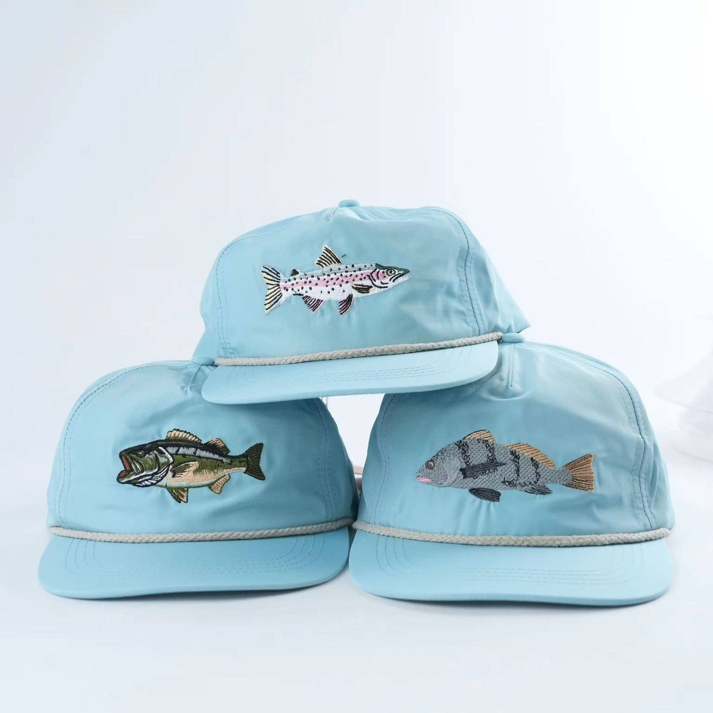 Rainbow Trout Rope Cap, Aqua