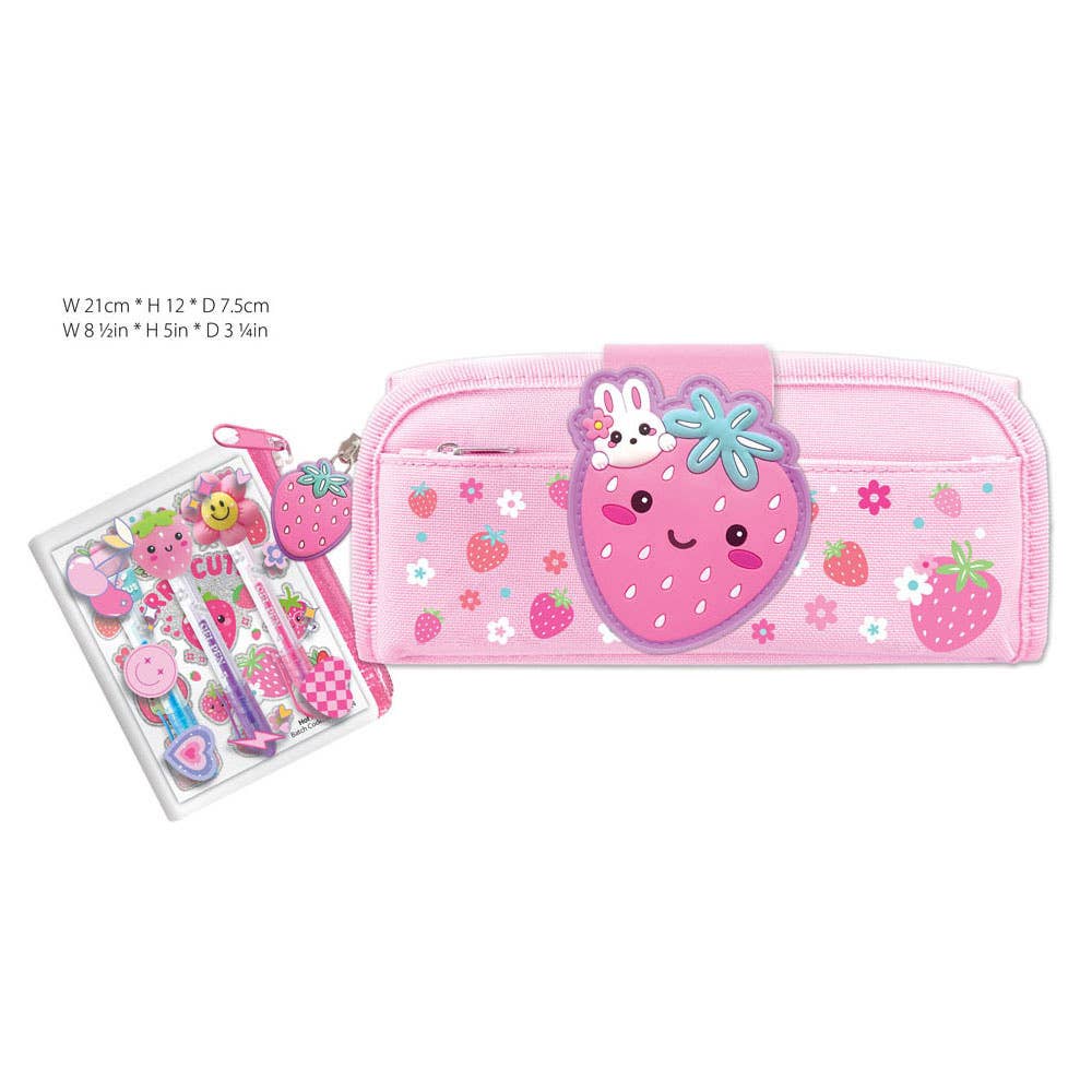 Strawberry Pencil Bag Stationery Set
