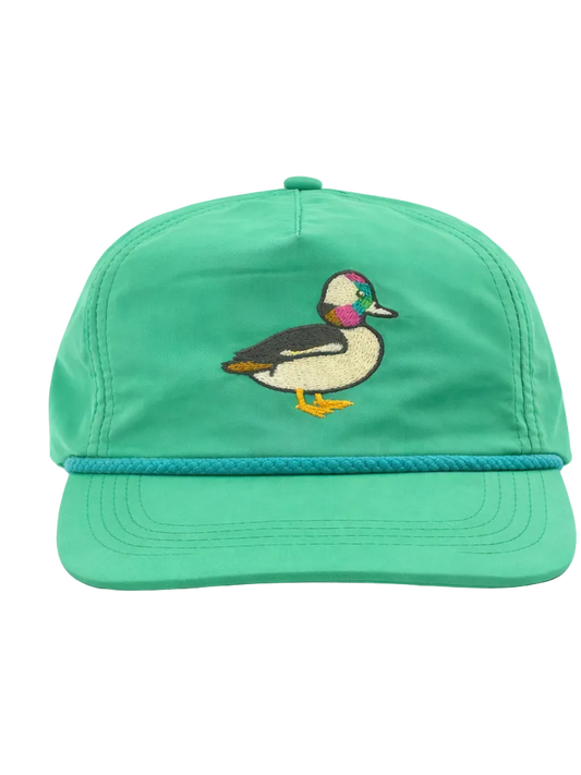Bufflehead Duck Rope Cap, Green