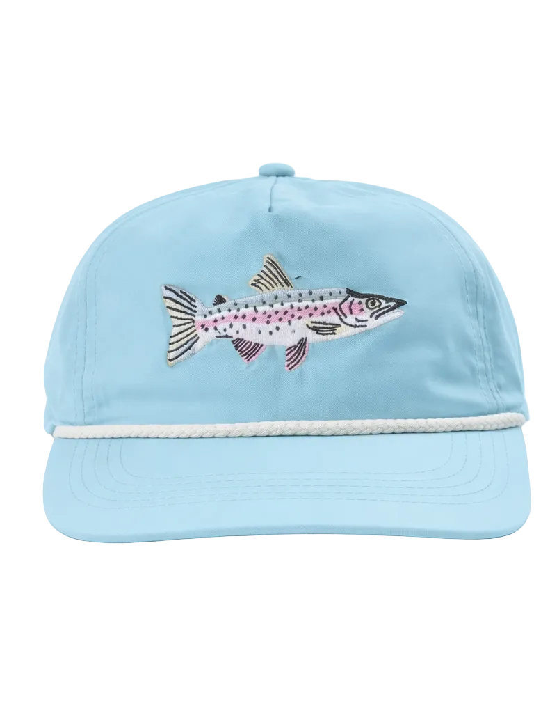 Rainbow Trout Rope Cap, Aqua