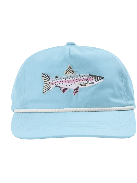 Rainbow Trout Rope Cap, Aqua