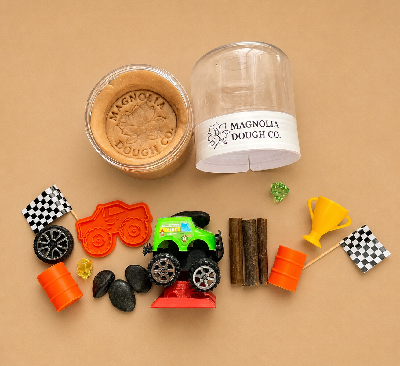 Kids Sensory Play Dough Jar | Monster Truck
