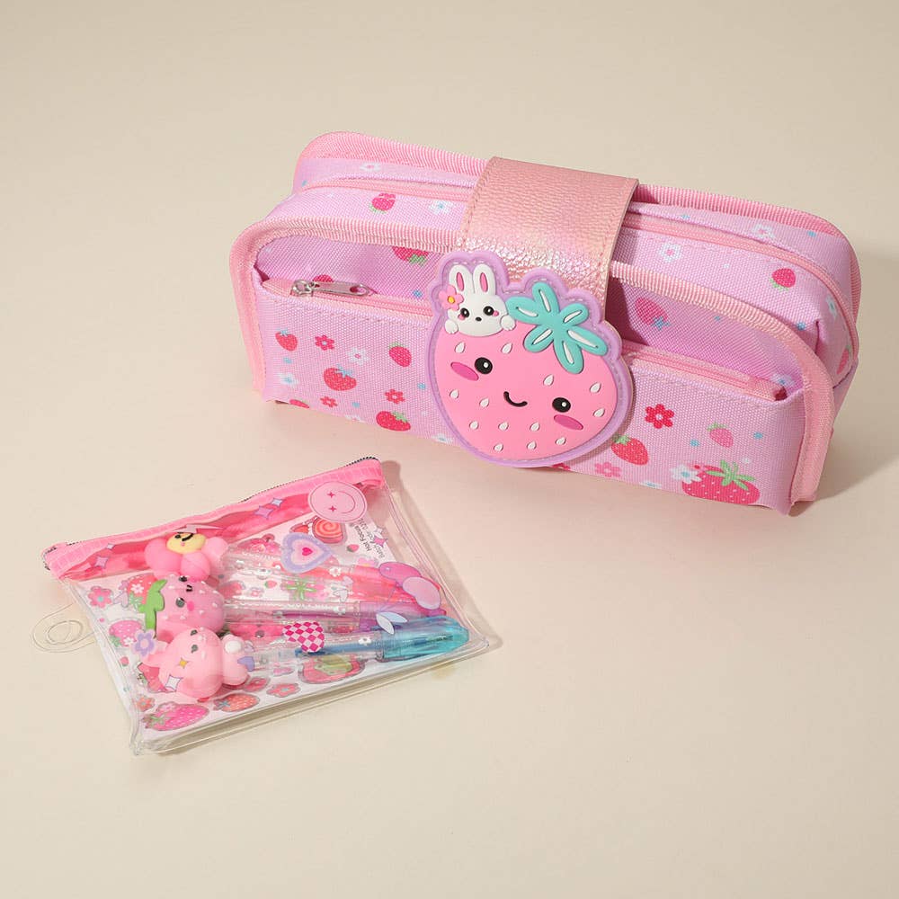 Strawberry Pencil Bag Stationery Set