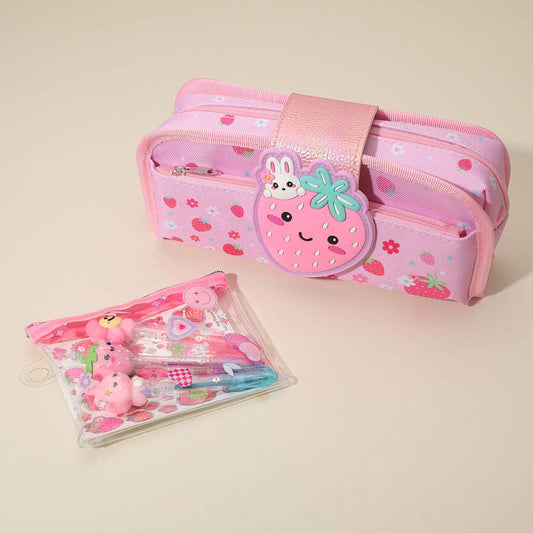 Strawberry Pencil Bag Stationery Set